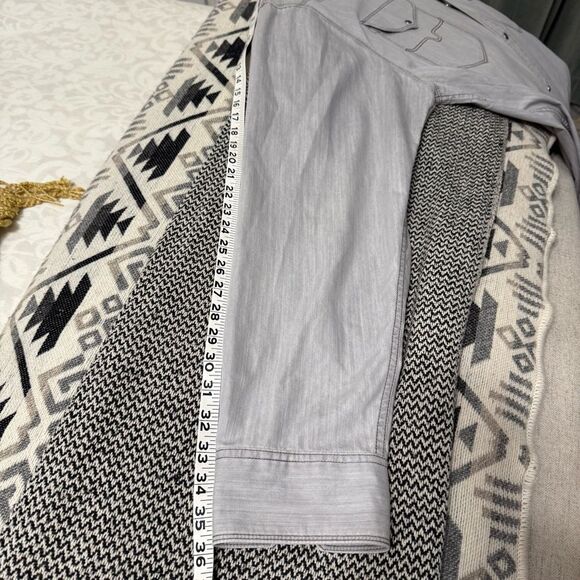 Kimes Ranch Western Long Sleeve Grimes Pearl Snap Gray Denim Shirt - Picture 14 of 16